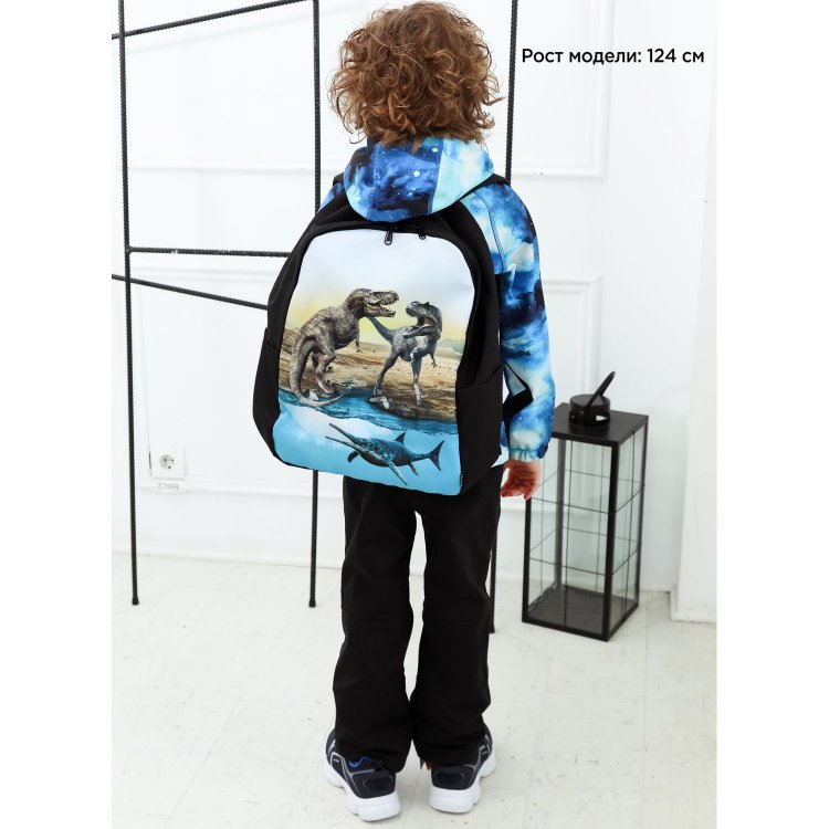 Фото 5 Рюкзак Molo для школьников и подростков Backpack Solo Carnivores (черный с динозаврами) 102291 Molo 7S23V201 7926