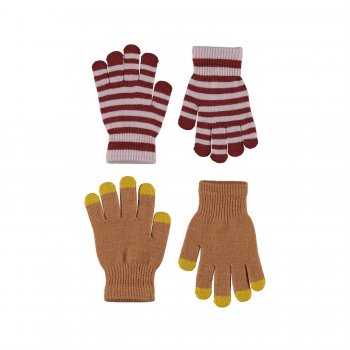Molo Набор 2-х перчаток Kei Deer (темно-бежевый с розовым)