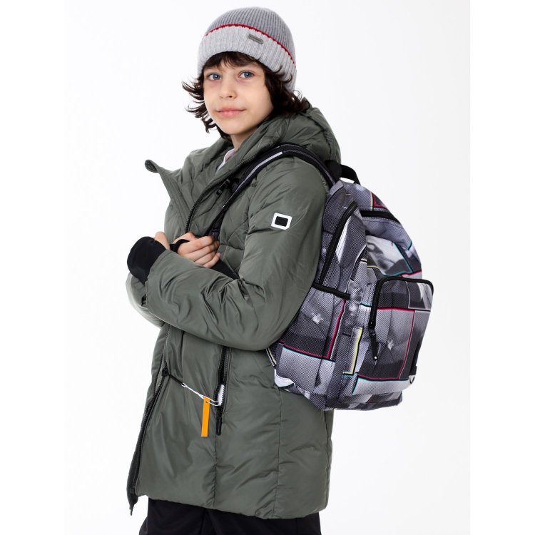Фото 8 Рюкзак Big для школьников и подростков Snowboarding (серый со сноубордами) 73015 Molo 7W21V202 6362