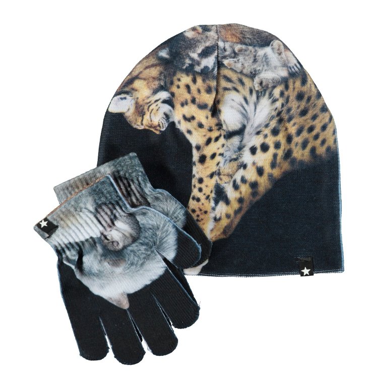 Molo Комплект: шапка, перчатки Kaya Cubs (черный)