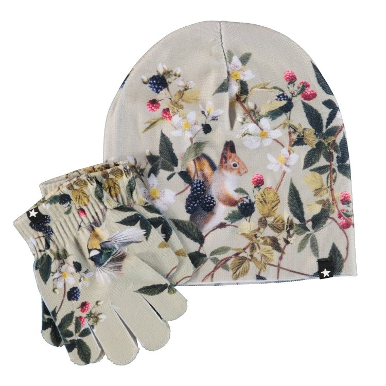 Molo Комплект: шапка, перчатки Kaya In The Forest (серый)