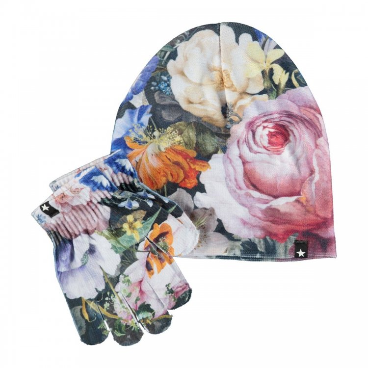 Molo Комплект: шапка, перчатки Kaya Floral (разноцветный)