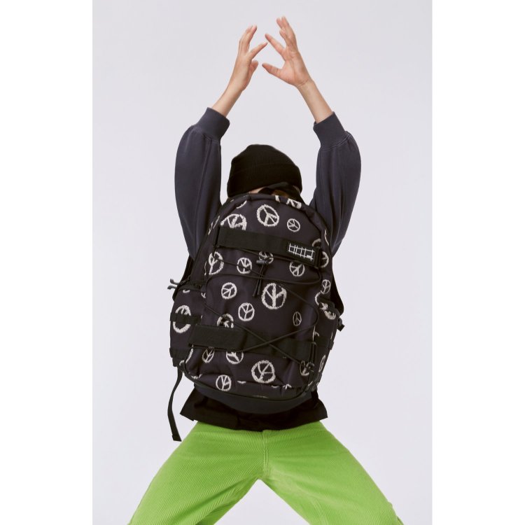 Фото 3 Рюкзак Molo для школьников и подростков Backpack Skate All Over Peace (черный) 106492 Molo 7W23V205 6972