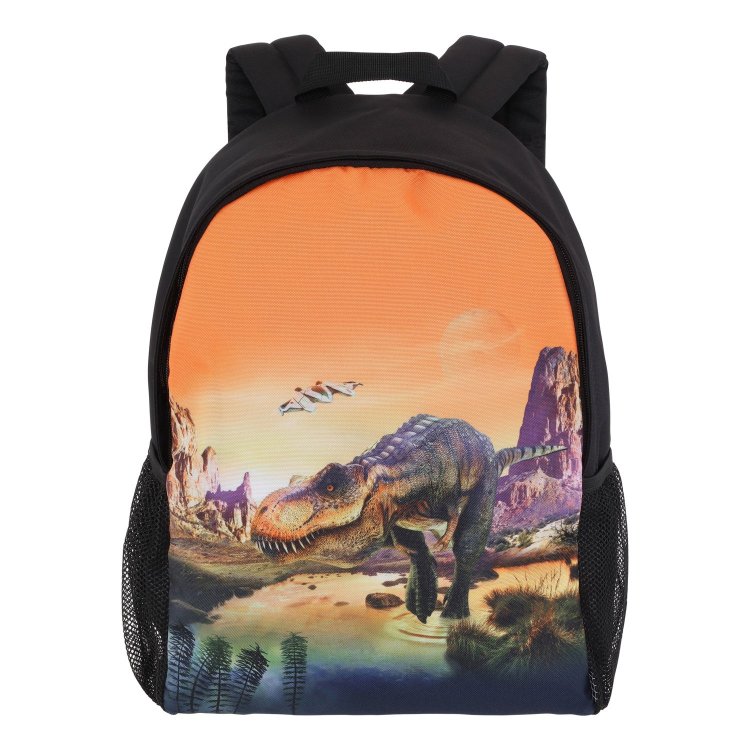 Molo Рюкзак для школьников и подростков Backpack Solo Planet T-Rex (черный с оранжевым)