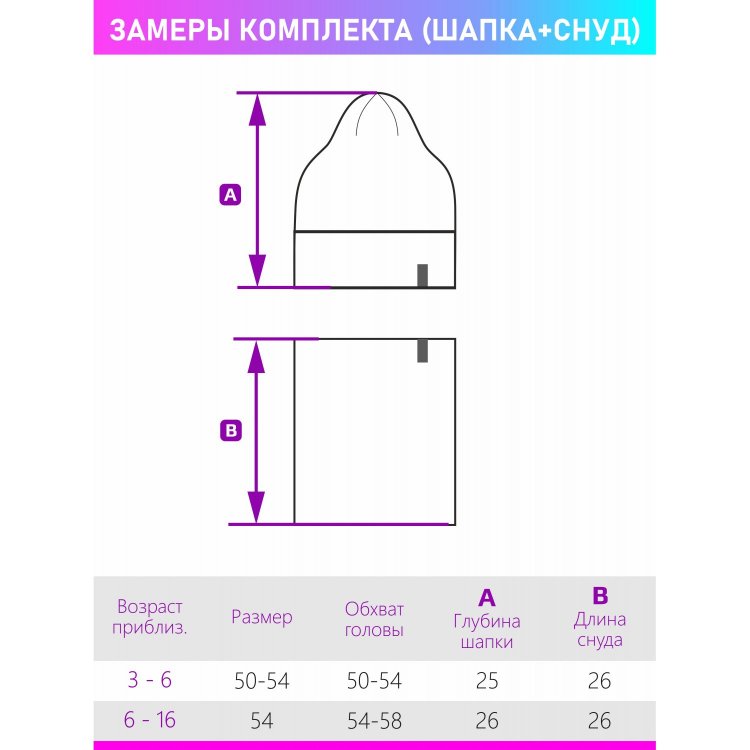Фото 6 Шапка Nikastyle + снуд Горизонт (джинсовый) 109847 Nikastyle 12Z11523-1