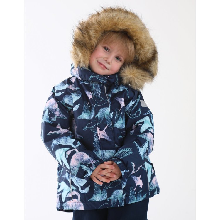 Reima Детская зимняя куртка Reimatec Kiela (синий с принтом)