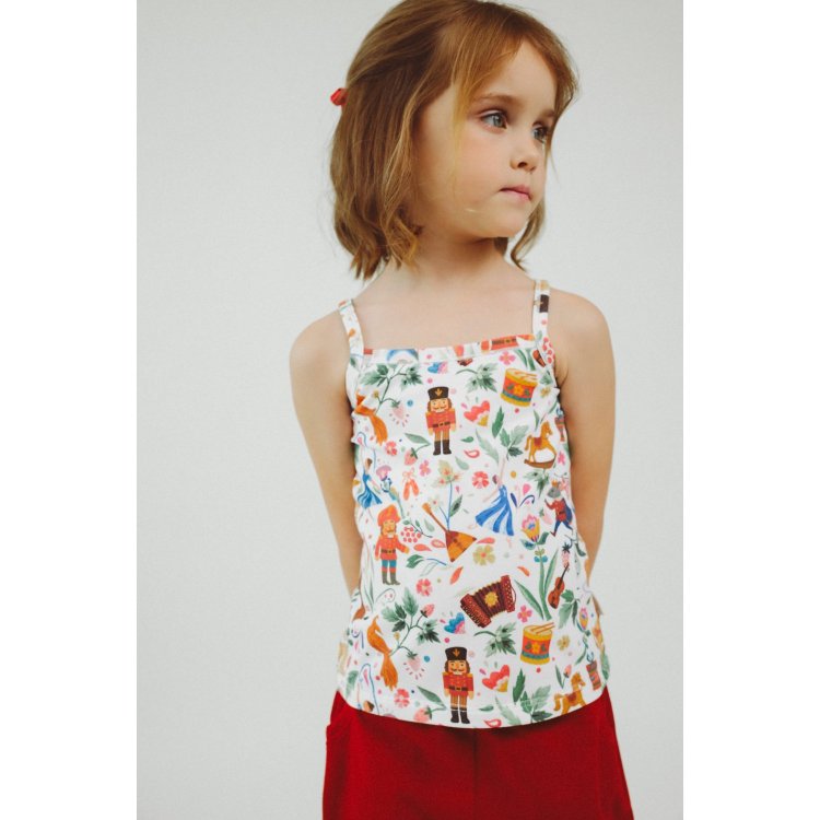 Комплект: 2 майки JINGLE TOYS Щелкунчик (белый с красным)