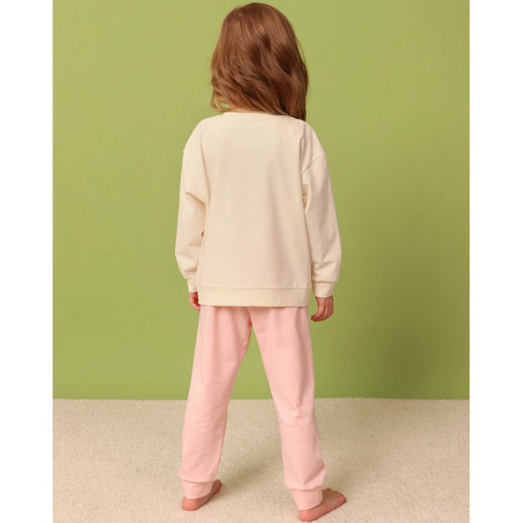 Фото 3 Пижама: кофта + штаны (бежевый с розовым) 119778 Rita Romani 8168