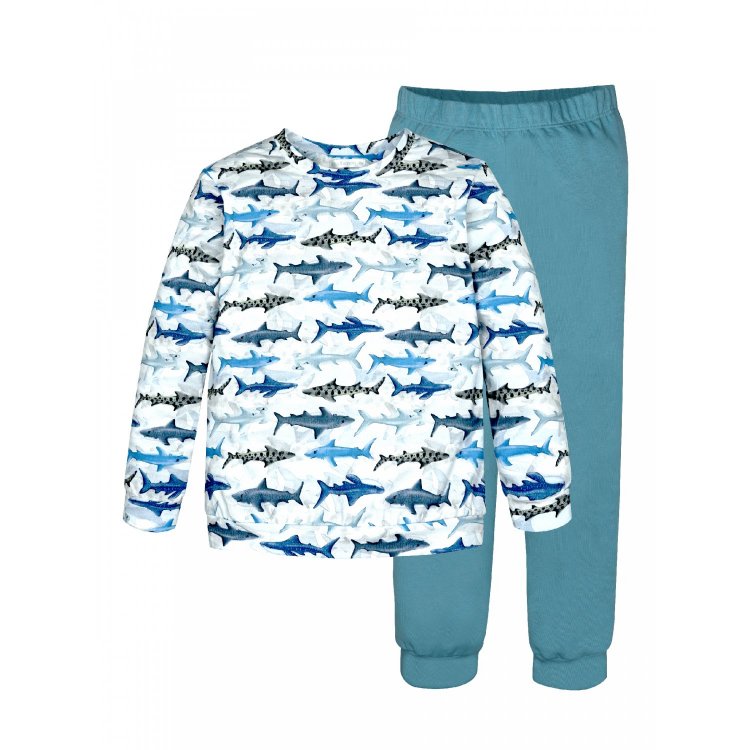 Rita Romani Пижама: кофта + штаны (голубой с принтом)