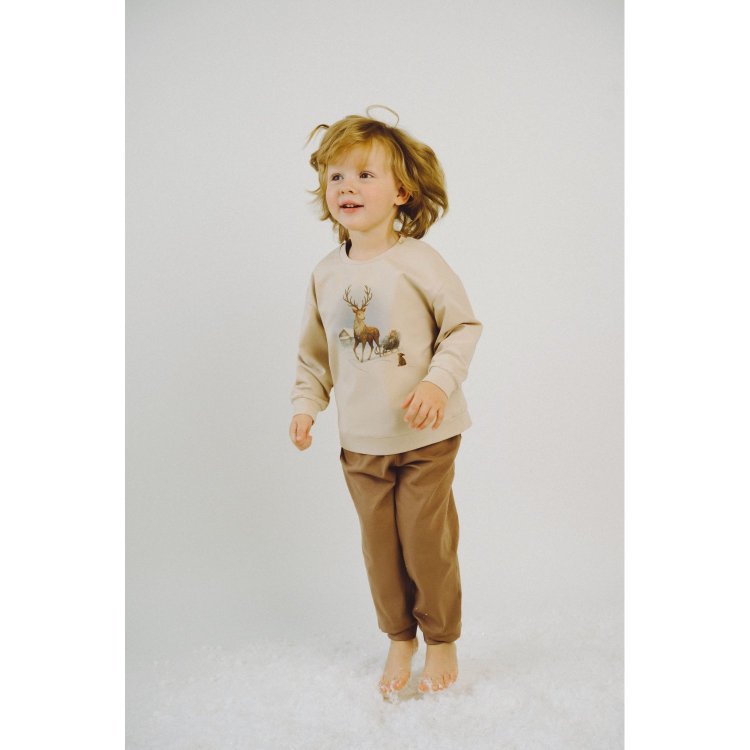 Пижама из хлопка MAGIC FAIRYTALES (бежевый с коричневым)