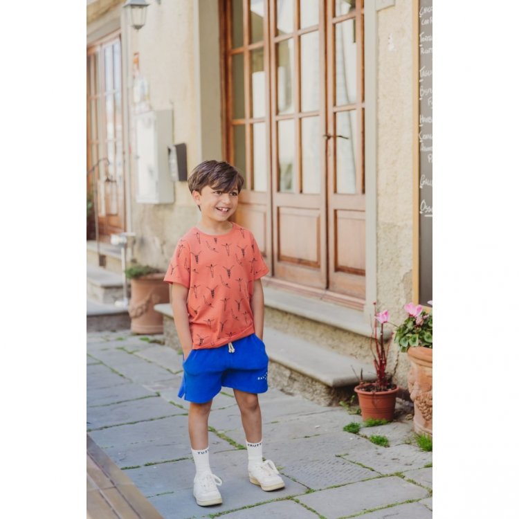 Фото 3 Махровые шорты (синий с принтом) 104086 Sproet & Sprout S23-654 AZZURRA BLUE