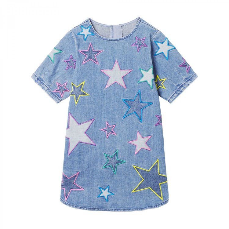 Stella McCartney Джинсовое платье (голубой со звездами)