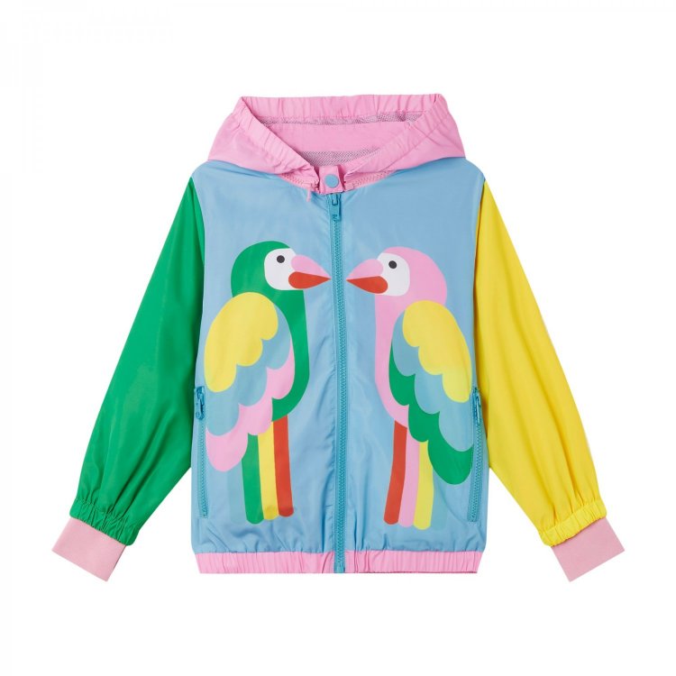 Stella McCartney Куртка-ветровка Parrot (разноцветный с попугаями)