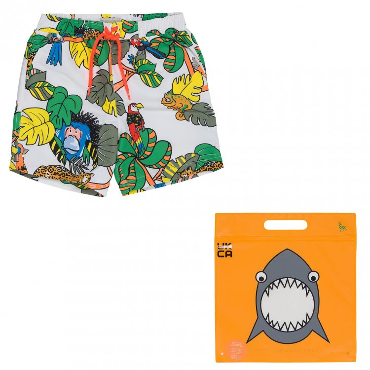 Stella McCartney Плавательные шорты Jungle (белый, разноцветный)