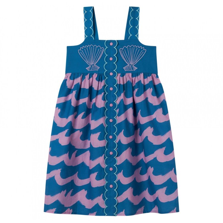 Stella McCartney Платье Seahorses (синий с розовым)