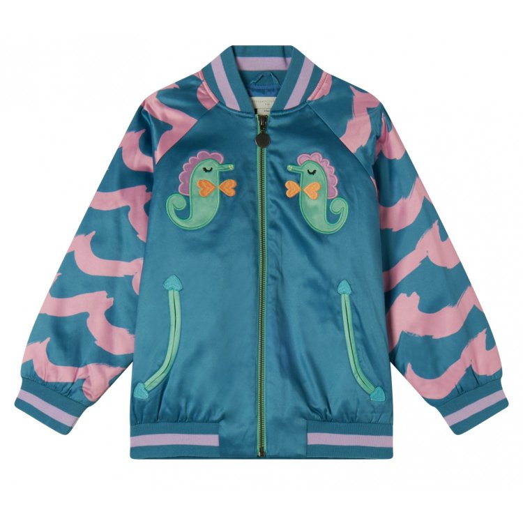 Фото 7 Куртка-бомбер Seahorses (синий с розовым) 113237 Stella McCartney TU2A37 Z0547 672
