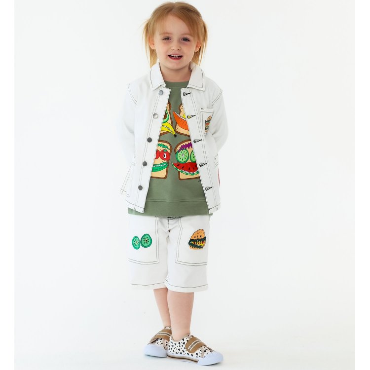 Фото 9 Толстовка Silly Sandwich (зеленый с принтом) 113300 Stella McCartney TU4R70 Z0499 727