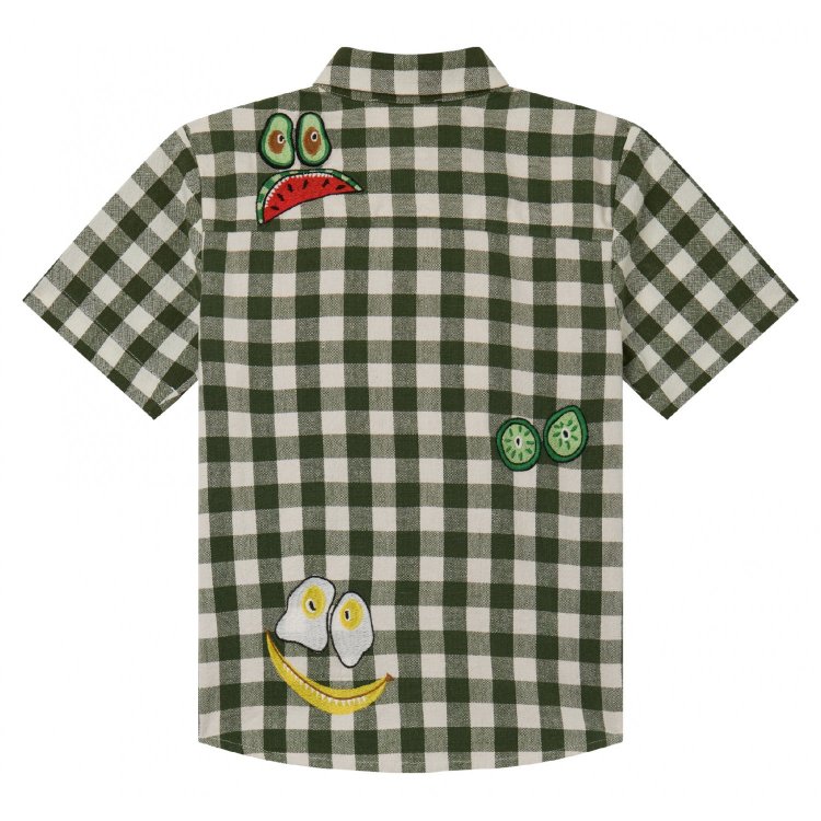 Фото 2 Рубашка Silly Sandwich (зеленая клетка с принтом 113281 Stella McCartney TU5P21 Z1602 728BC
