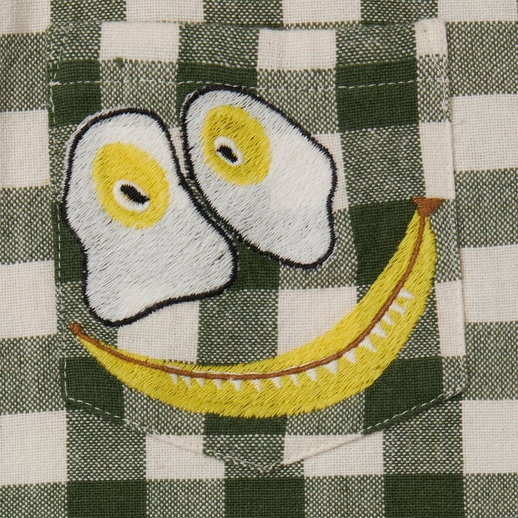 Фото 3 Рубашка Silly Sandwich (зеленая клетка с принтом 113281 Stella McCartney TU5P21 Z1602 728BC
