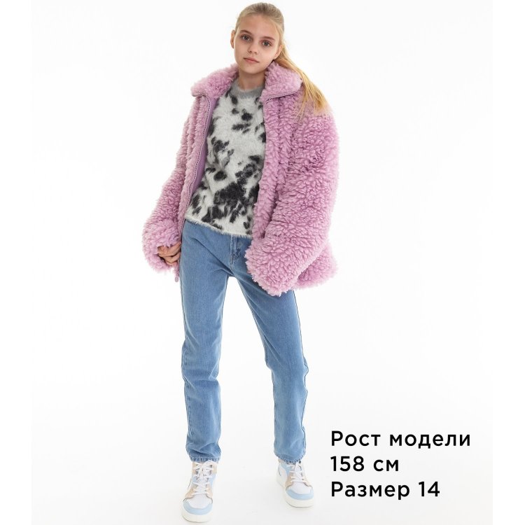 Фото 6 Пальто Stella McCartney укороченное Teen Logo (лиловый) 121855 Stella McCartney TV2C77 Z2296 591