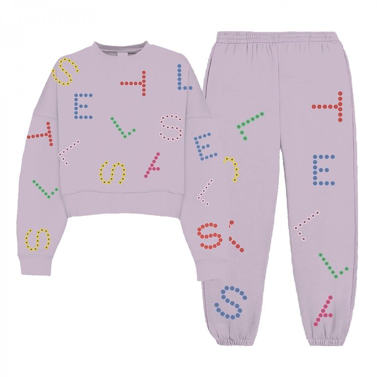 Спортивный комплект Teen Logo: толстовка + брюки (лиловый) 121844 Stella McCartney TV3A60 Z2102 591EM 