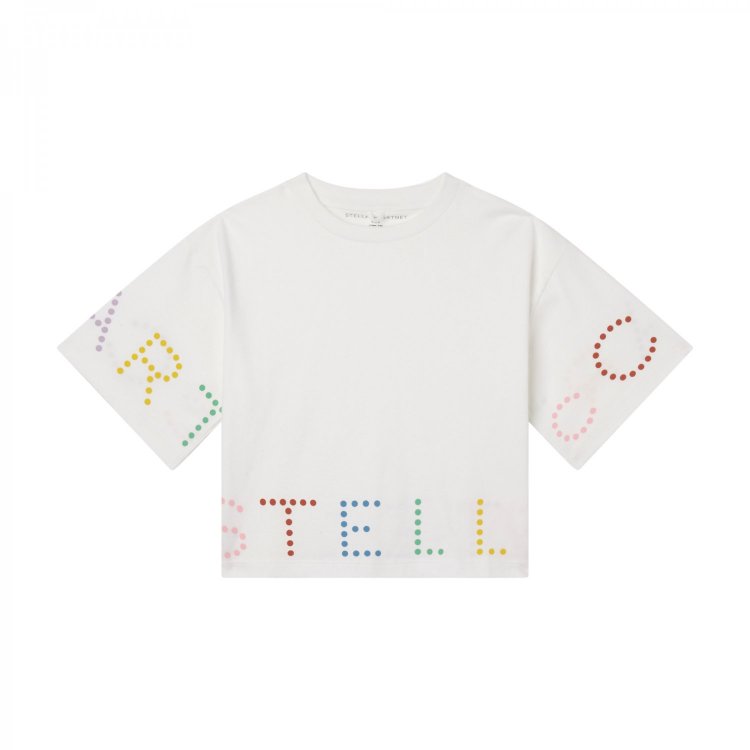 Stella McCartney Футболка Teen Logo (белый с лого)