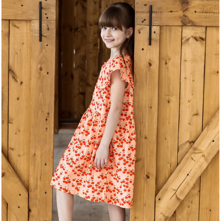 Фото 9 Платье (оранжевый с принтом) 104052 Tinycottons SS23-309 L47