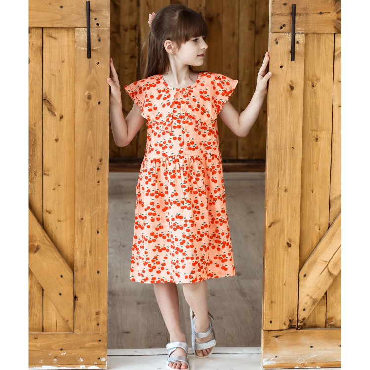 Фото 8 Платье (оранжевый с принтом) 104052 Tinycottons SS23-309 L47
